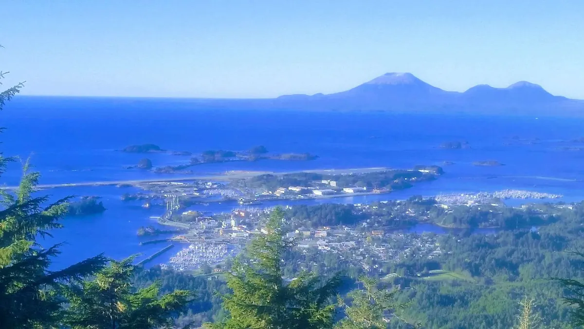 Aerial view of Sitka, Alaska
